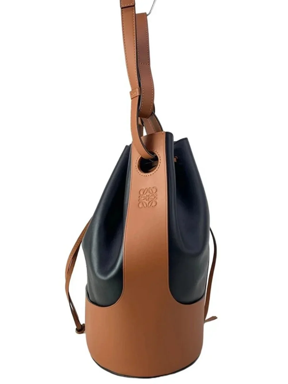LOEWE Balloon Bag Large 326.76AC29 Black Brown Nappa Calf Calf - Shoulder Bag - Picture 4 of 15